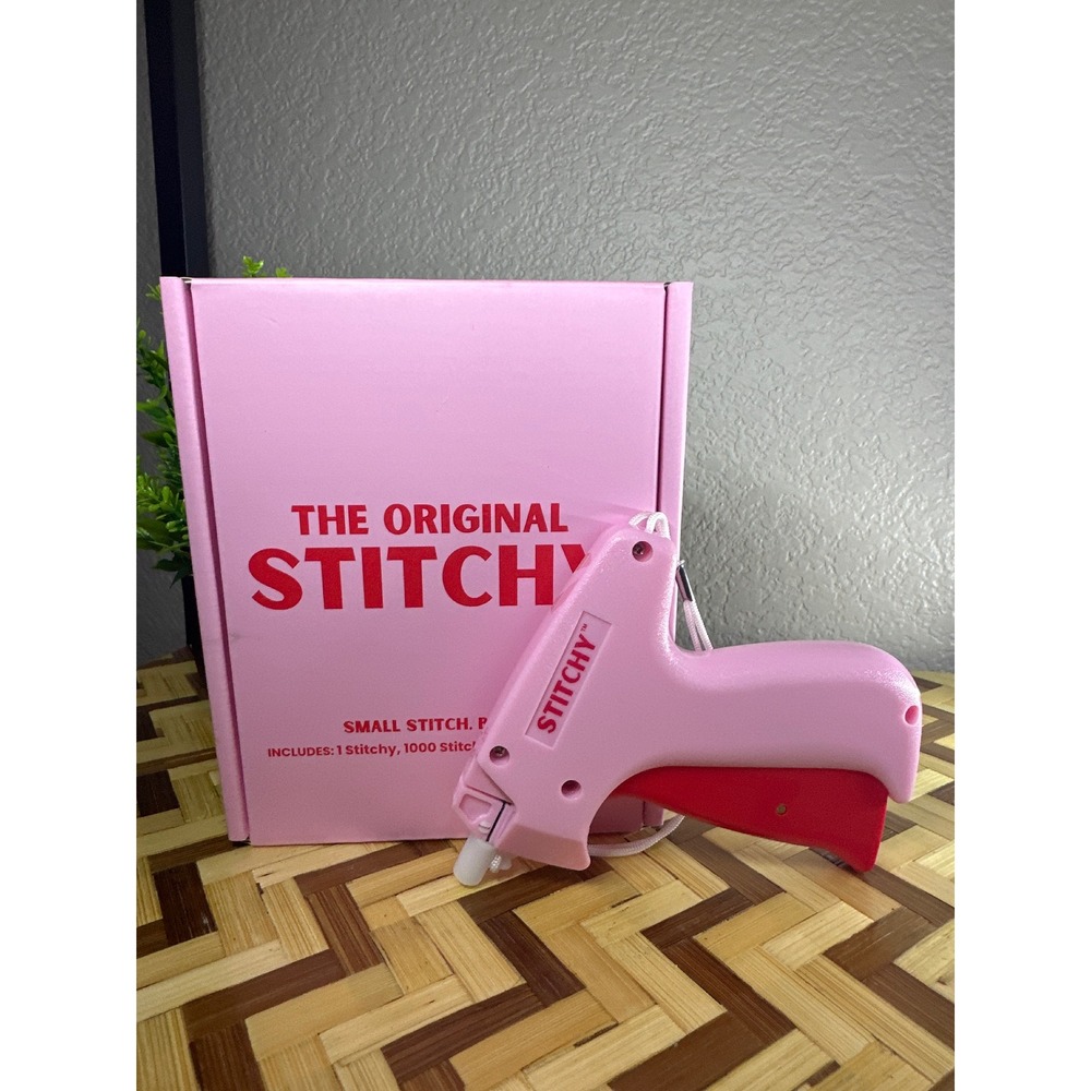 The Original Stitchy Quick Fix Clothing Tool Pink Handheld Stitch Gun 1000pc